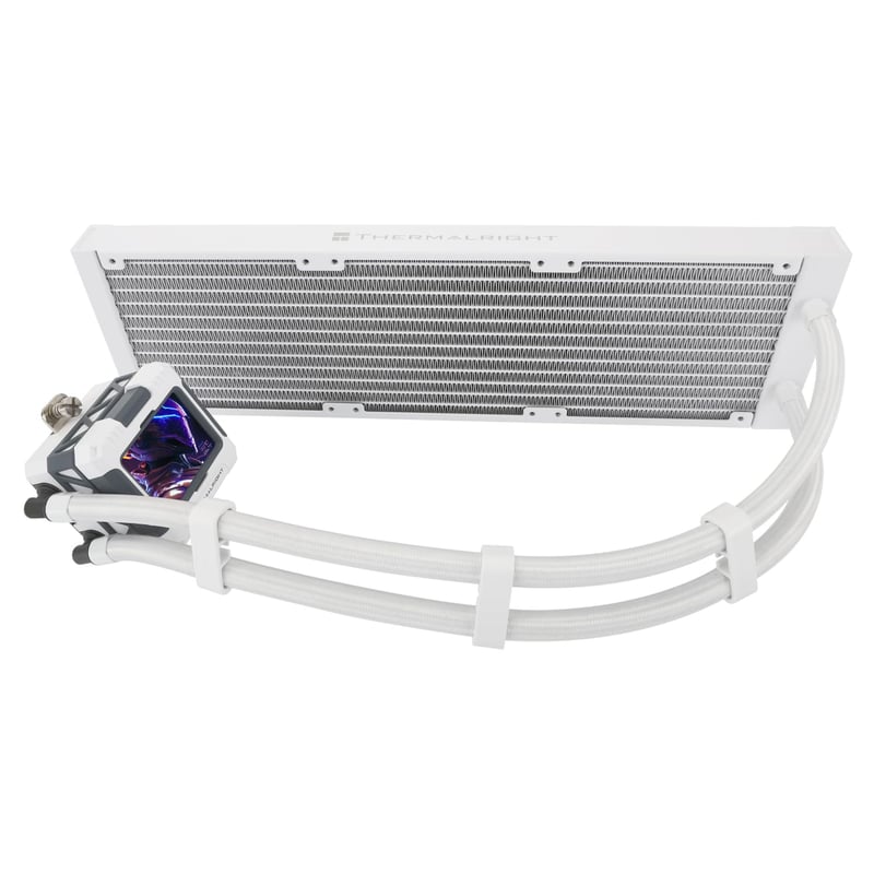 白色 360mm AIO CPU液体冷却器 IPS LCD画面搭載 AM4/AM5/Intel LGA1700/1851対応