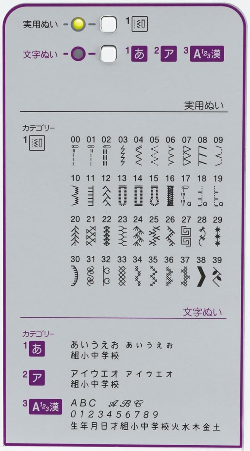ひらがな・カタカナ・漢字対応のBrother コンピューターミシン S71-SL