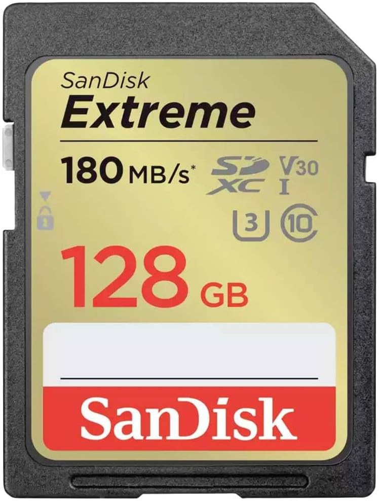 128GB Extreme SDXC UHS-I メモリーカード - C10/U3/V30 - 4K対応