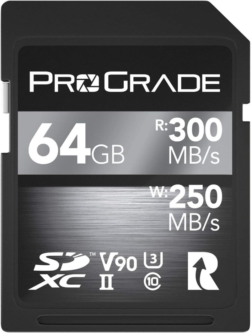 プロのビデオ作成者向け Prograde Digital SD UHS-IIカード V90 最大書き込み速度250MB/s 読み込み速度300MB/s