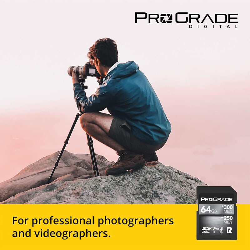 プロのビデオ作成者向け Prograde Digital SD UHS-IIカード V90 最大書き込み速度250MB/s 読み込み速度300MB/s