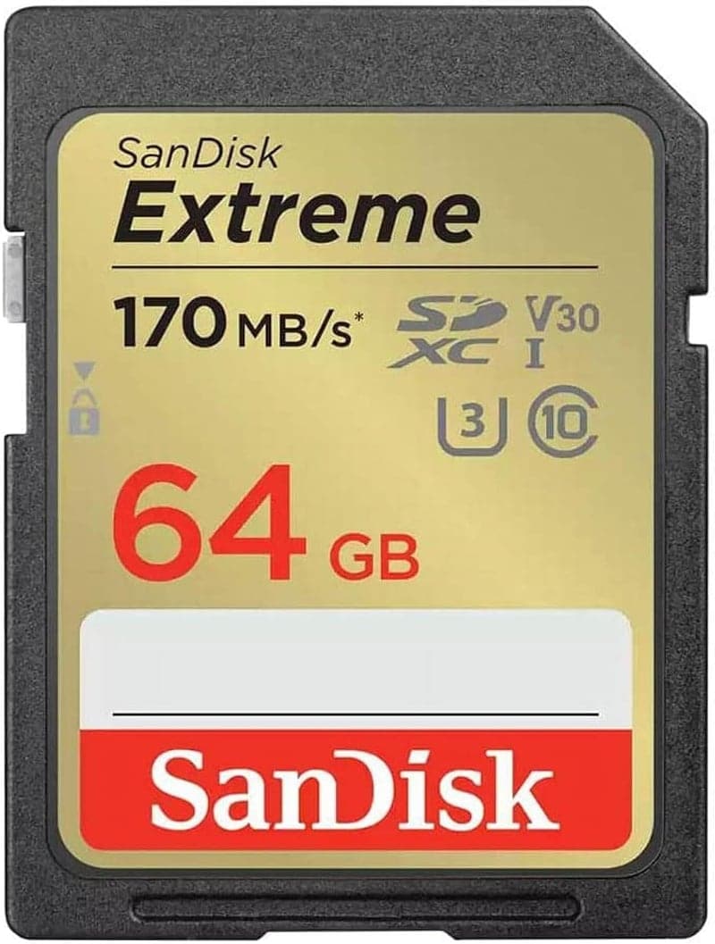 64GB Extreme SDXC UHS-I メモリーカード C10/U3/V30 4K対応