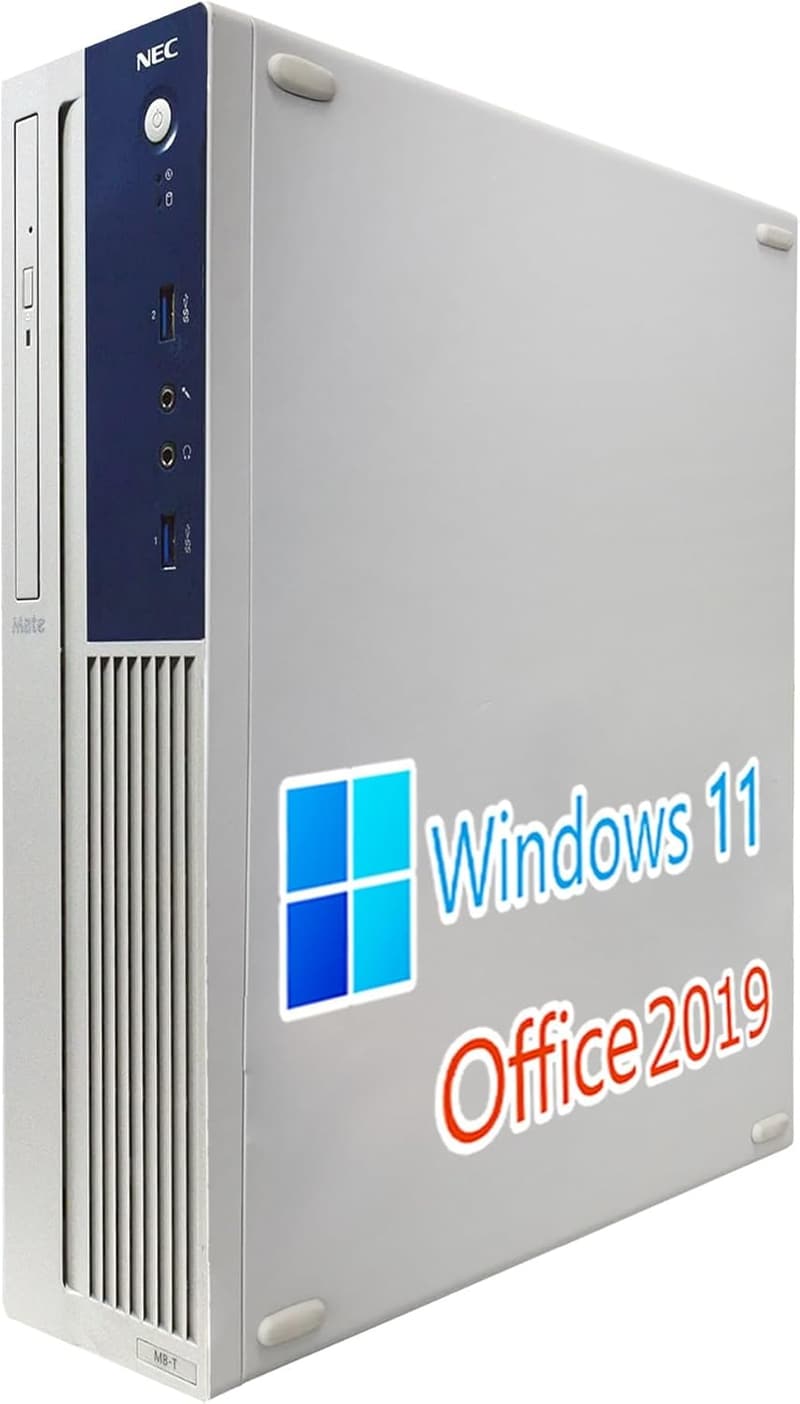 整備済み NEC デスクトップPC MK32 / Win11 Pro / MS Office 2019 / 第6世代 i3 / 16GB / 512GB SSD