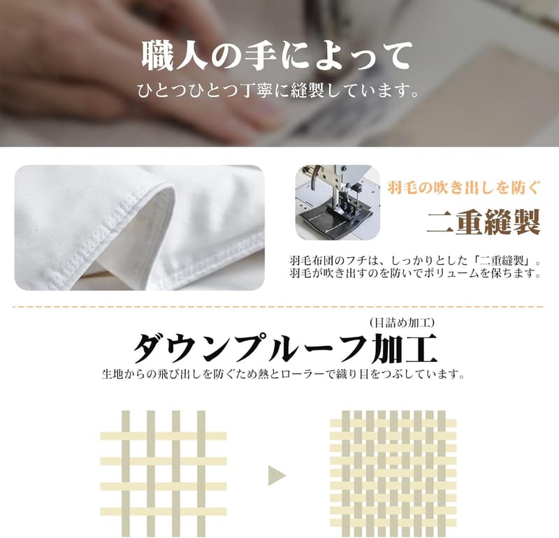 春秋用セミダブル掛け布団 洗えるダックダウン85% 抗菌防臭加工 170×210cm グレー