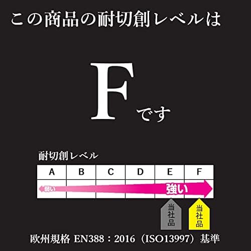 耐切創手袋 Mサイズ ゴムコート付き 白熱電球フィラメント技術使用 レベルF 洗濯可