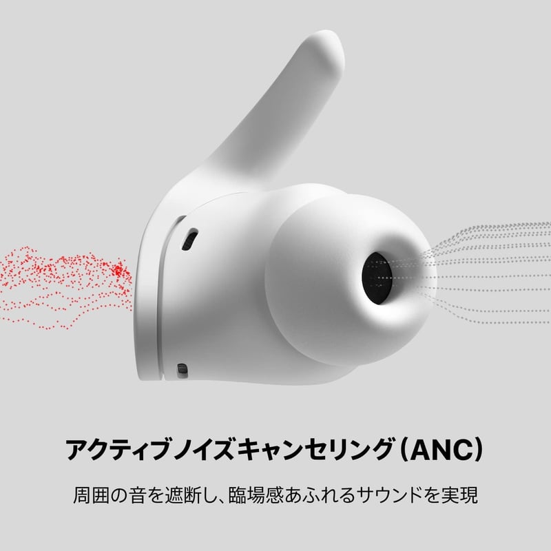 Beats Fit Pro – ワイヤレスノイズキャンセリングイヤホン – アクティブノイズキャンセリング・空間オーディオ対応・耐汗仕様・Apple・Android対応 – ホワイト