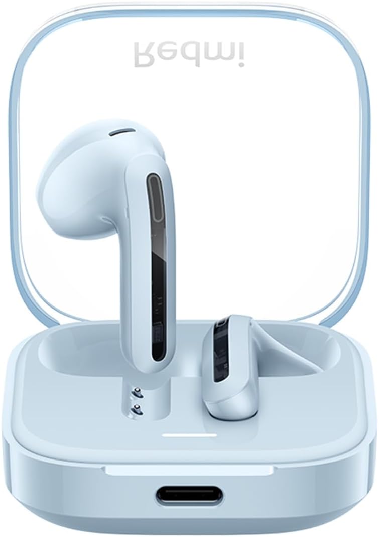 Redmi Buds 6 Active ワイヤレスイヤフォン - Bluetooth 5.3, ノイズリダクション, 低遅延, 小型軽量ブルー