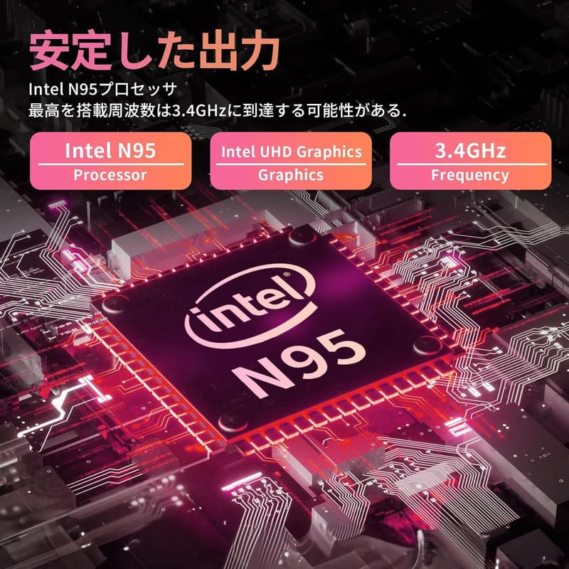 Windows 11＆Office 2019搭載 15.6インチ FHD IPSノートパソコン Celeron N95 256GB SSD 薄型ピンクモデル