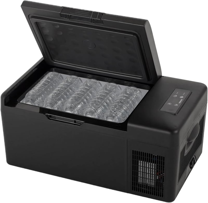 ポータブル冷凍冷蔵庫 15L コンプレッサー式 車載 AC/DC 2WAY ブラック