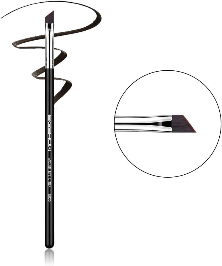 アイライナーブラシ 極細 メイクブラシ 高級繊維毛 柔らかい ブラック
