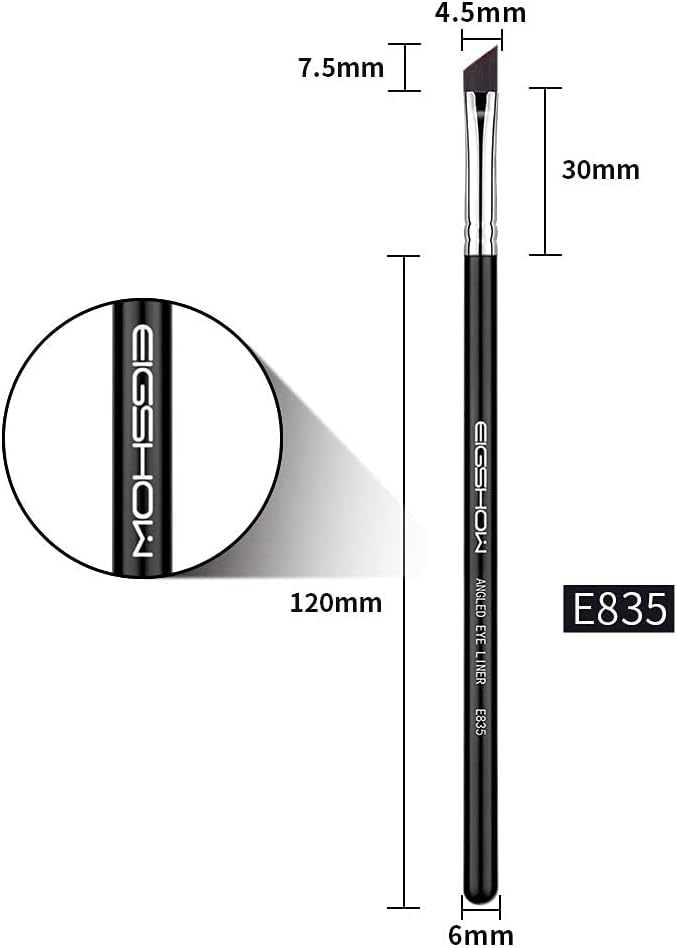 アイライナーブラシ 極細 メイクブラシ 高級繊維毛 柔らかい ブラック