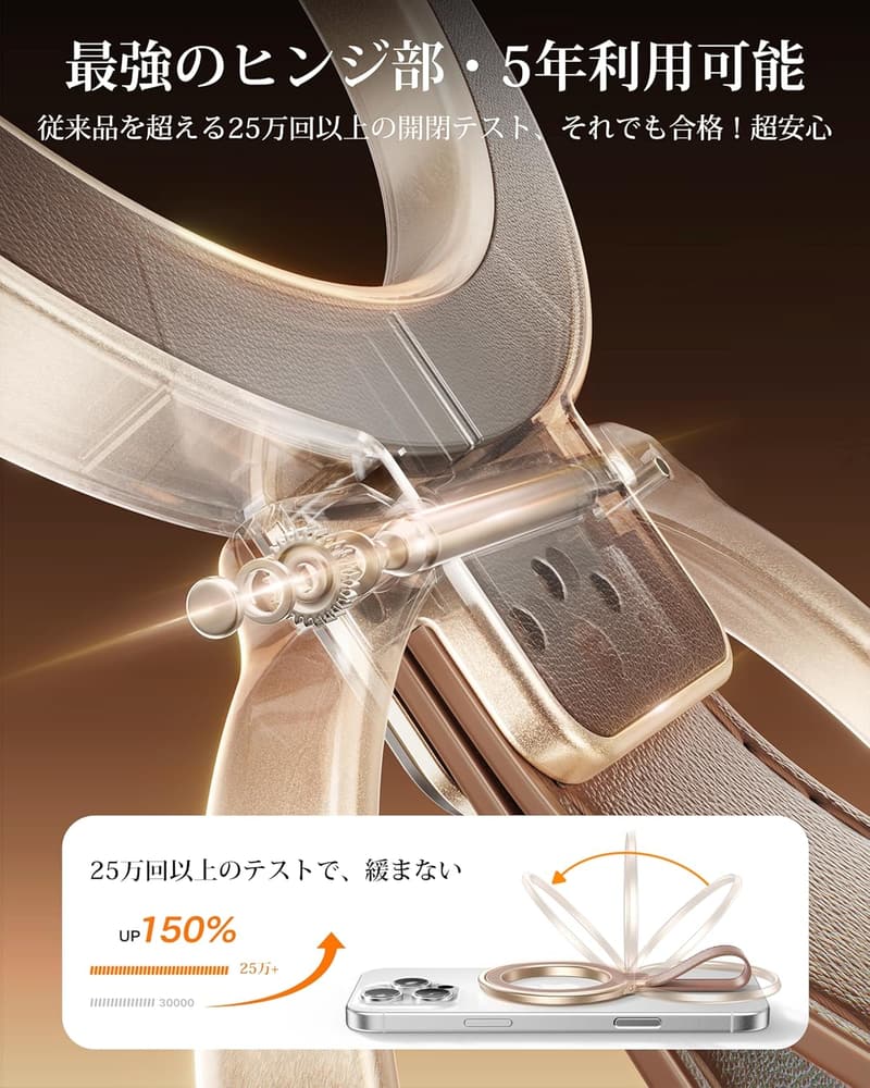 【高級牛革製スマホリングMagStand Pro|超強磁力・角度調整可能】
