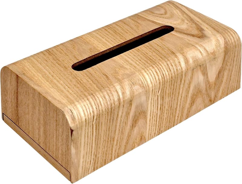 ナチュラル・タモ材ティッシュケース MOKUREN RF-014-NA