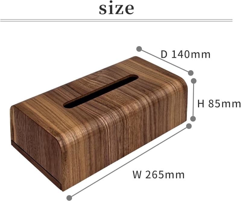 ナチュラル・タモ材ティッシュケース MOKUREN RF-014-NA
