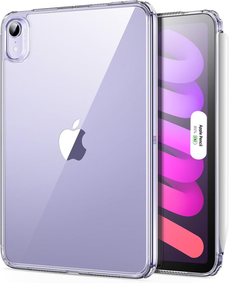 iPad mini 7/6世代用 薄型軽量ハイブリッドケース（クリア） 耐衝撃・耐落下保護