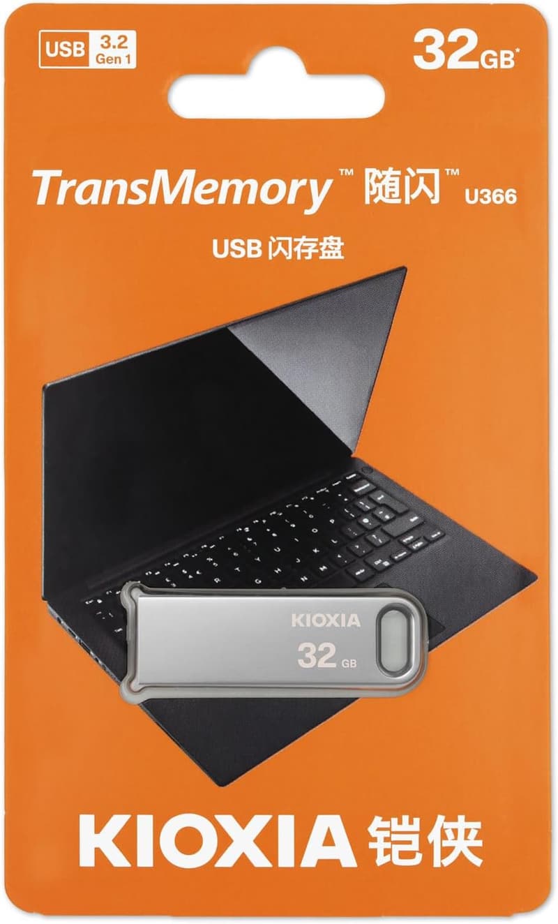 32GB USBフラッシュメモリ KIOXIA TransMemory U366 メタリックボディ スタイリッシュ