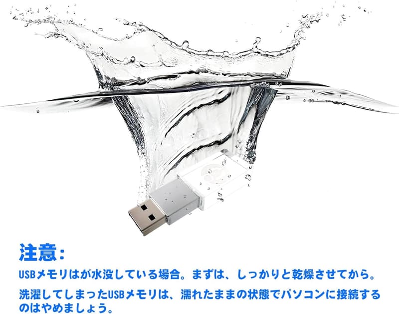 就職祝・卒業祝に最適なかわいいキャラクターフラッシュメモリー（64GB、クリスタル透明）