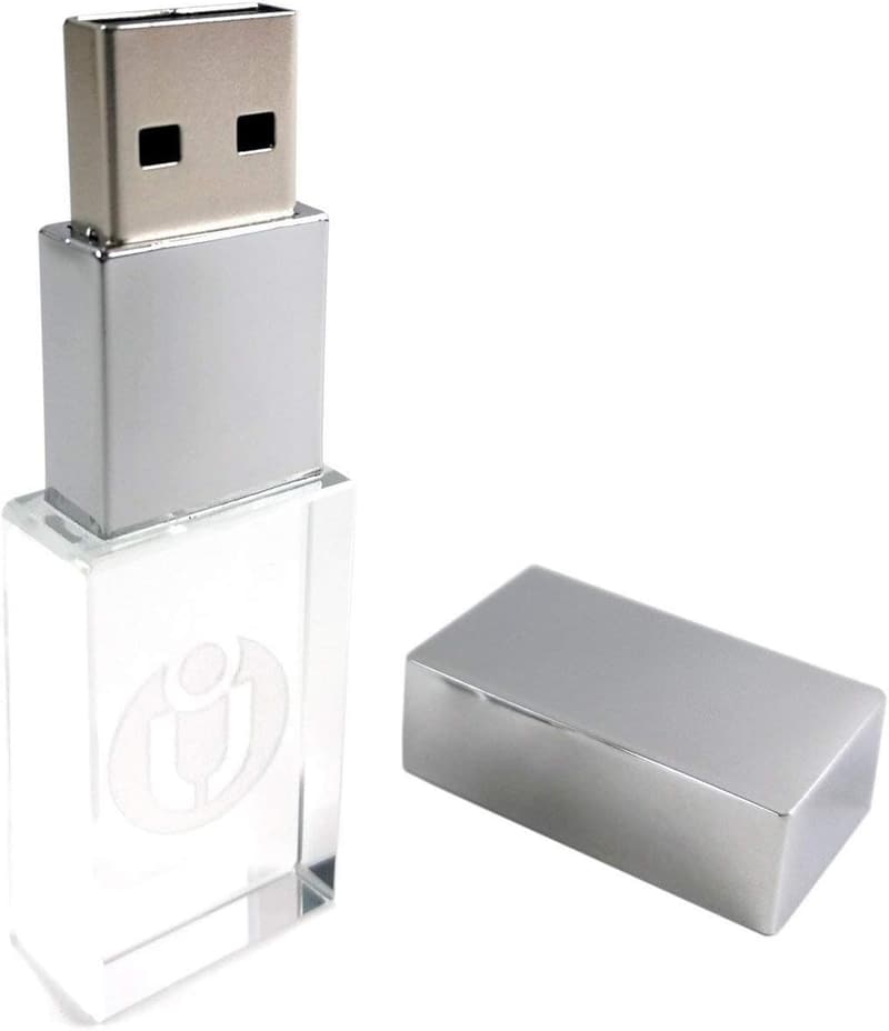 就職祝・卒業祝に最適なかわいいキャラクターフラッシュメモリー（64GB、クリスタル透明）