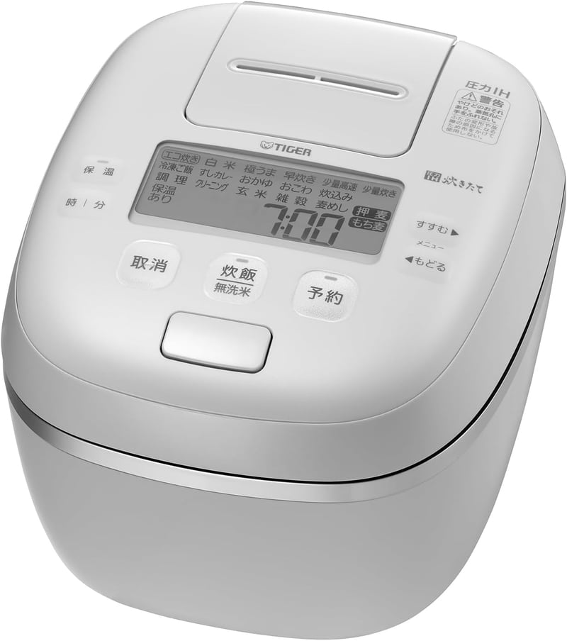 タイガー魔法瓶 圧力IH炊飯器 5.5合 ご泡火炊き タルクホワイト