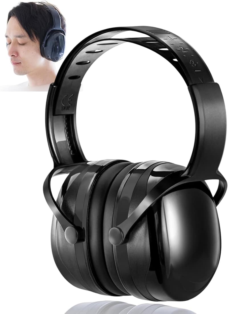 イヤーマフ 防音耳栓付き 大人用 最大40dB 騒音対策 集中力アップ