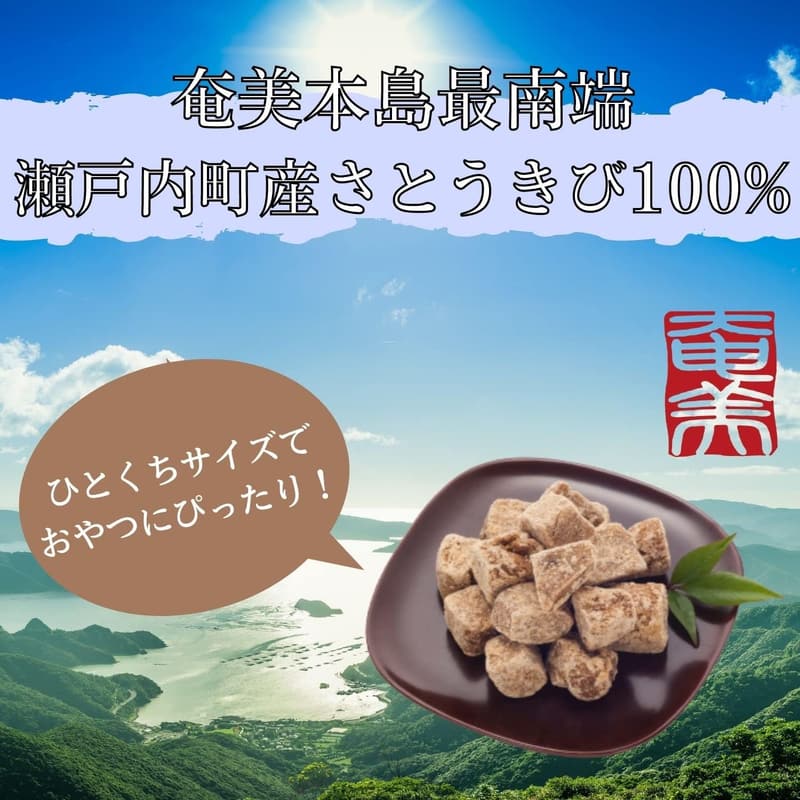 奄美瀬戸内 純黒糖 300g (1袋) - 国産黒糖
