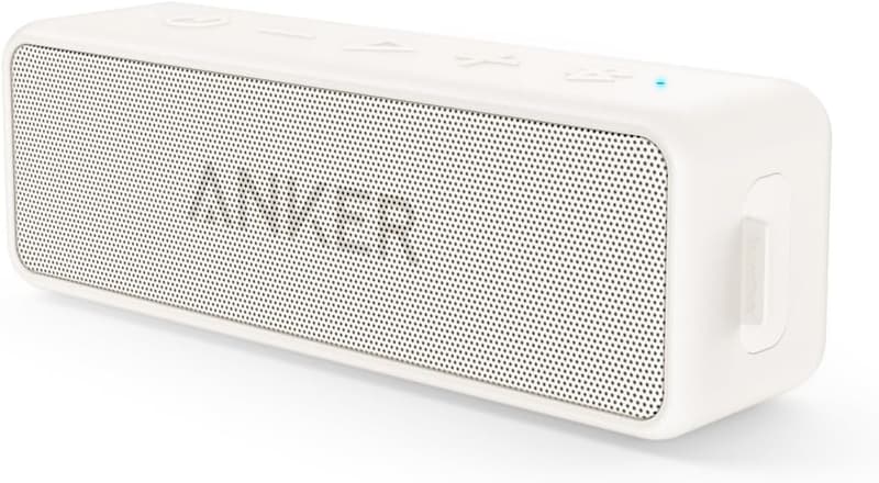 Anker SoundCore 2 Bluetoothスピーカー USB Type-C充電 24時間再生 IPX7防水(オフホワイト)