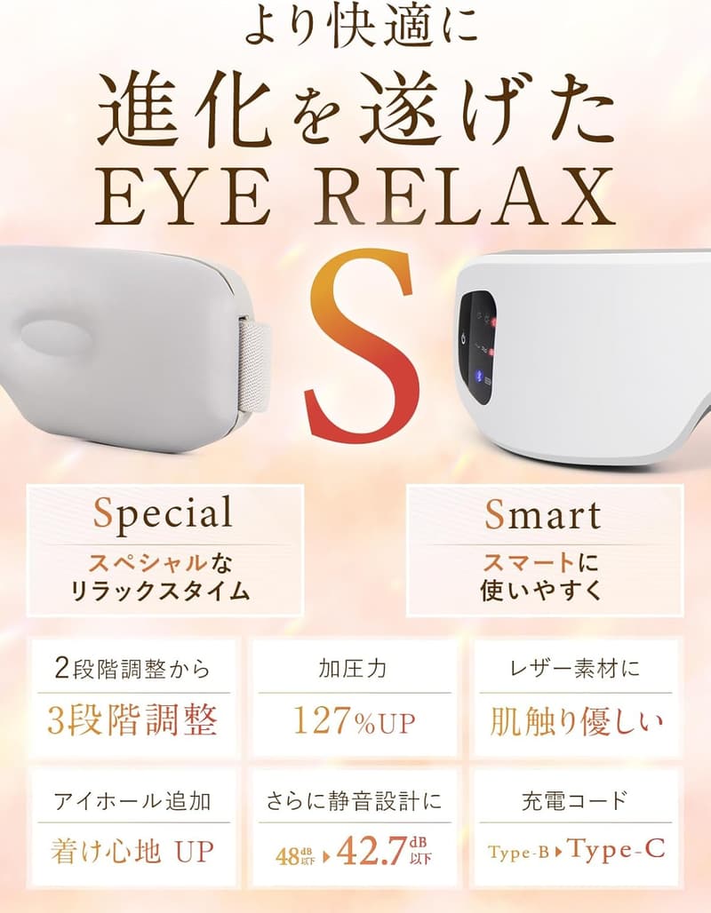 アイウォーマーNIPLUX EYE RELAX S 【ホットアイマスク・Bluetooth機能・充電式】目元エステ付き