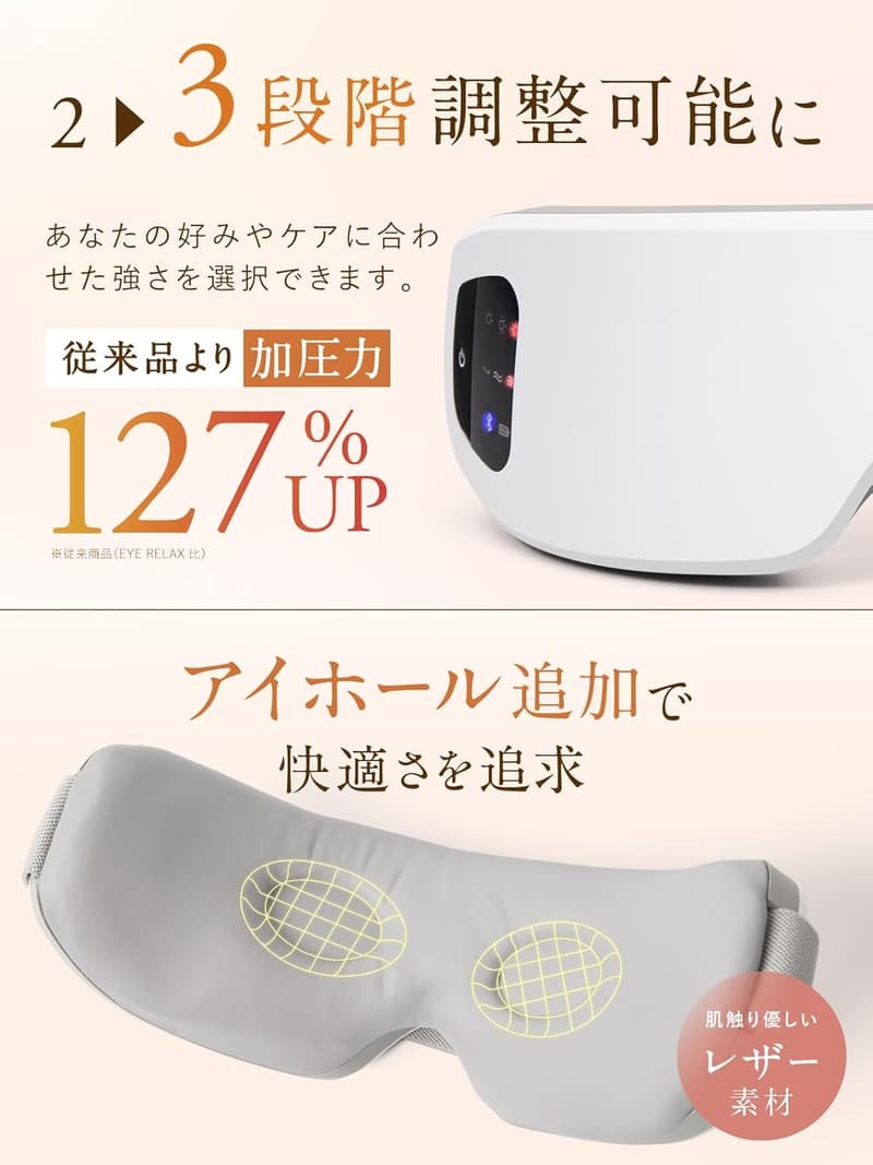アイウォーマーNIPLUX EYE RELAX S 【ホットアイマスク・Bluetooth機能・充電式】目元エステ付き