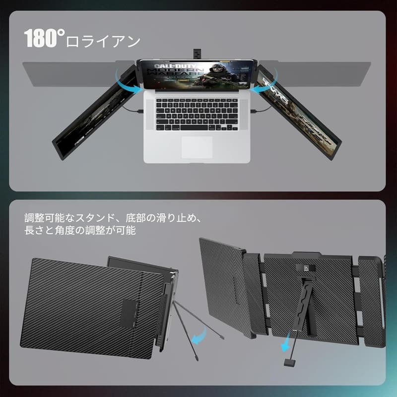 ノートパソコン用14インチFHDデュアルモニター拡張スクリーン HDMI対応