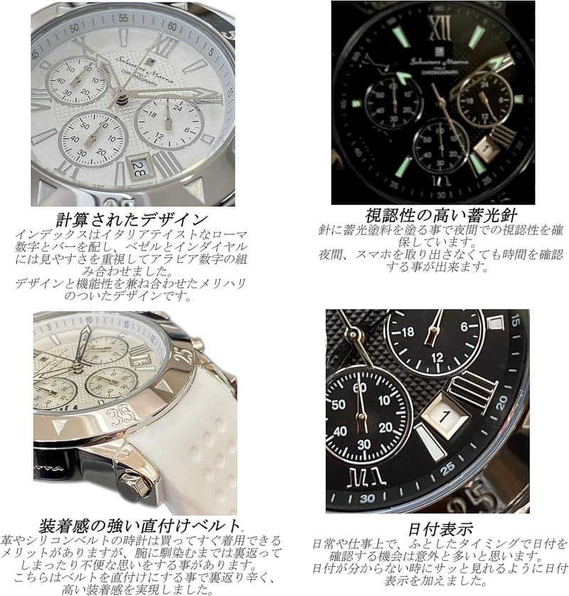 限定モデル メンズ クロノグラフ 腕時計 ホワイト プレゼント用