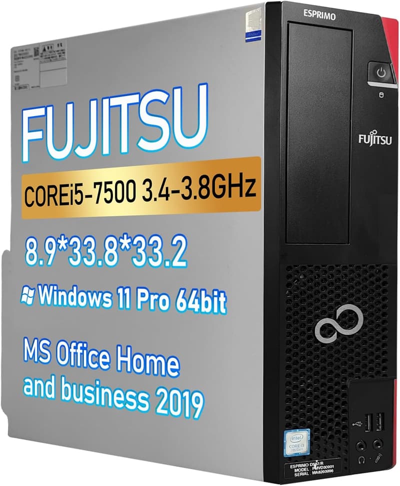 富士通 ESPRIMO D587 デスクトップパソコン 第7世代Core i5搭載 SSD512GB/メモリ8GB/Windows11 Pro/Office 2019/無線LAN子機付