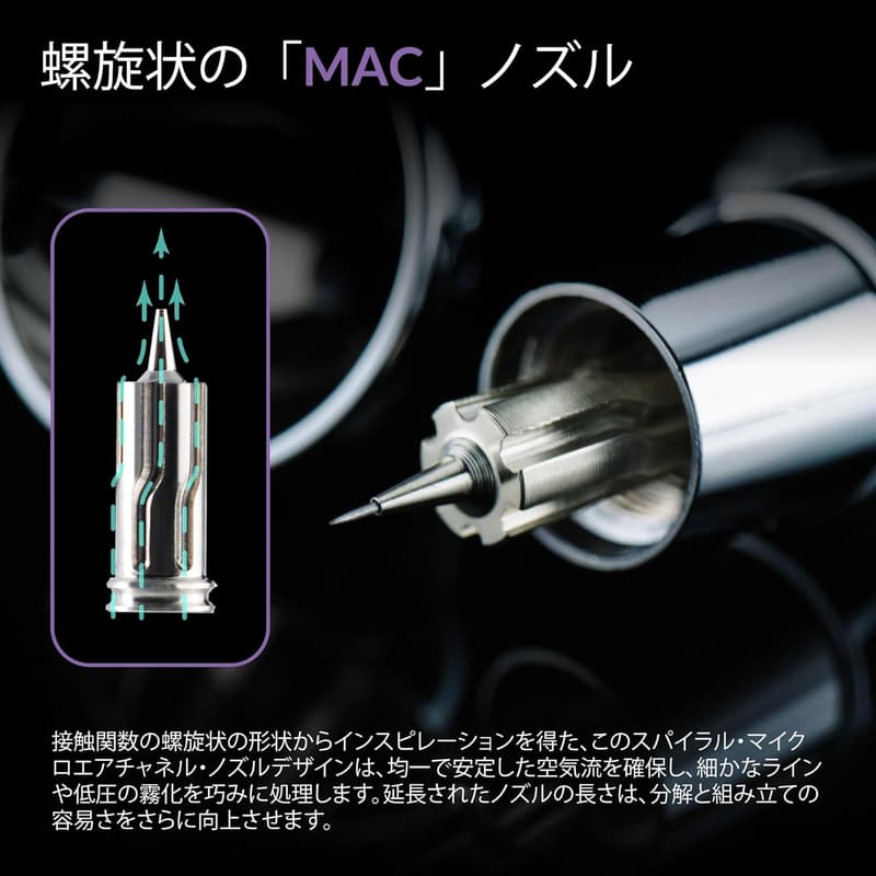 ダブルアクションエアブラシ Mobius 03 (ノズル口径0.3mm) 模型塗装用