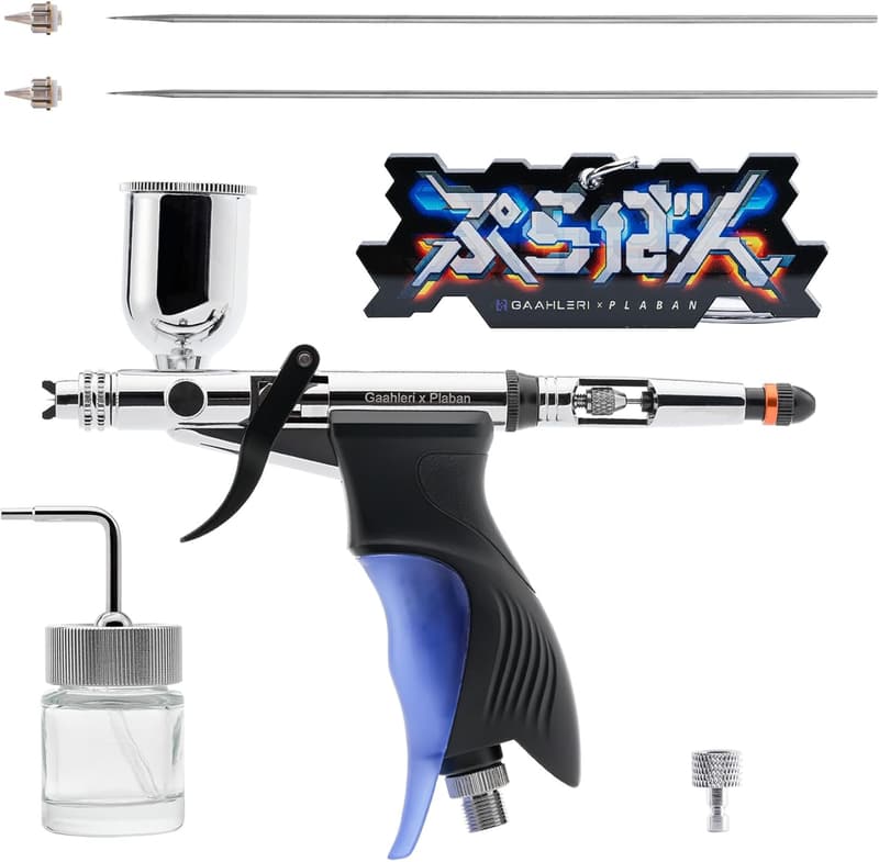 エアブラシ ダブルアクショントリガータイプ 0.28＆0.5mm ノズル - プラモデル用