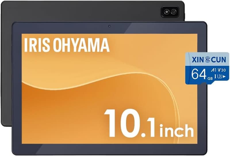 アイリスオーヤマ 10インチ タブレット Android13 SDカード付属 4GB/128GB 7,000mAh ブラック