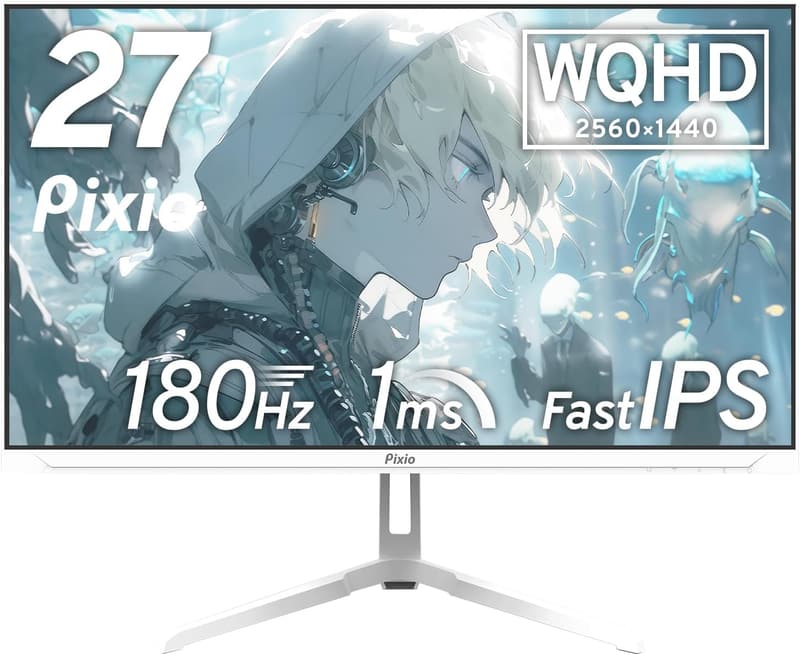 27インチ 180Hz WQHD ホワイトゲーミングモニター