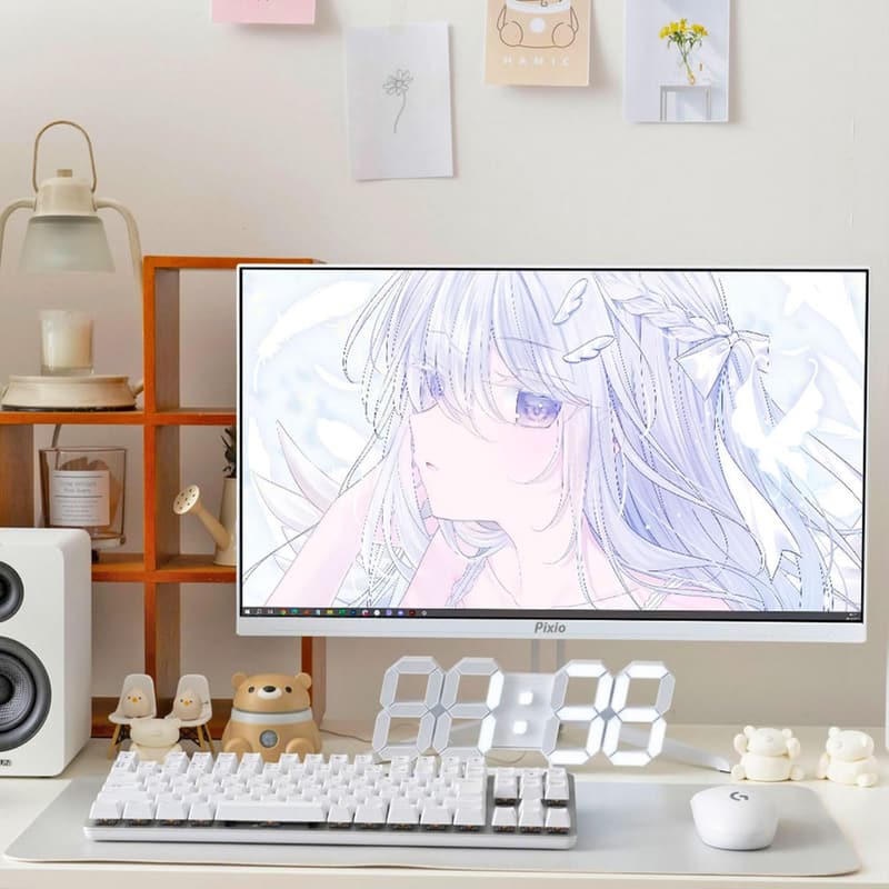 Pixio PX248 Wave ホワイトゲーミングモニター 23.8インチ 200Hz FHD スピーカー内蔵 2年保証