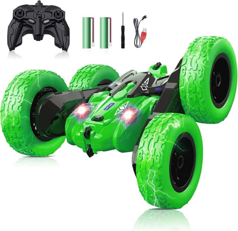 子供向け 360度ロール スタントラジコンカー LEDライト搭載 2.4GHz ワイヤレスリモコン