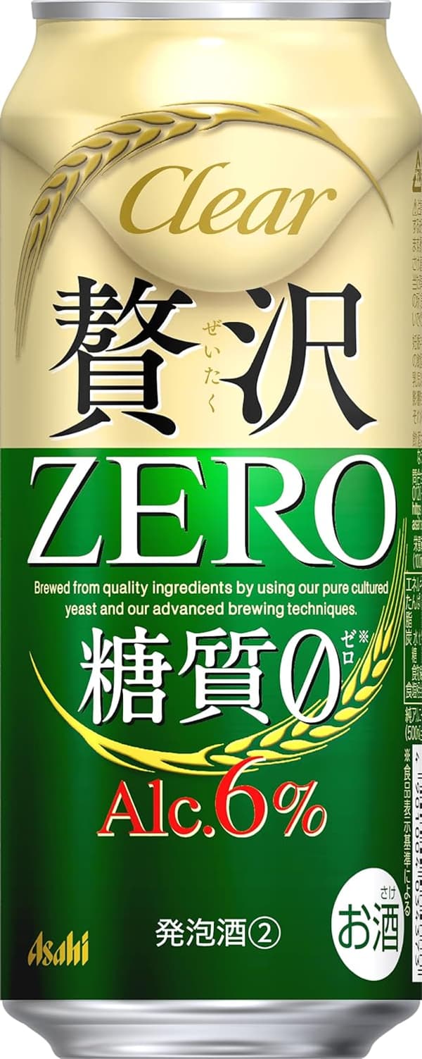 糖質ゼロ・アルコール6%クリアアサヒ贅沢ゼロ500ml×24本
