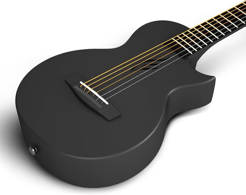 初心者向け Enya Nova Go Mini アコースティックギター 1/4サイズ カーボン製 ケース付 ブラック