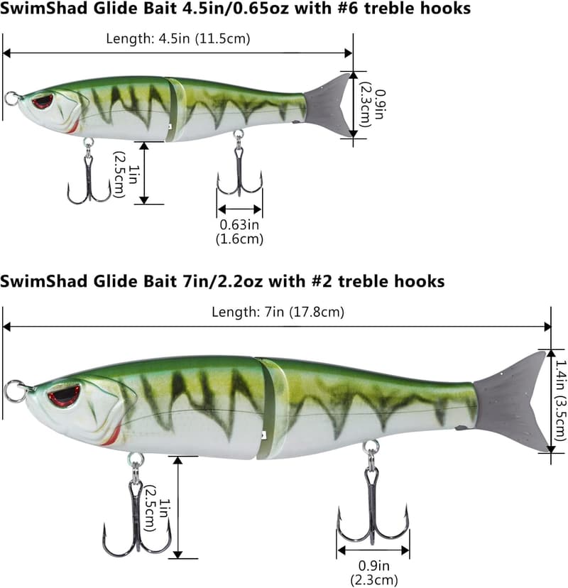 ジョイント式グライドベイト バスダッシュ スイムシャッド 釣りルアー