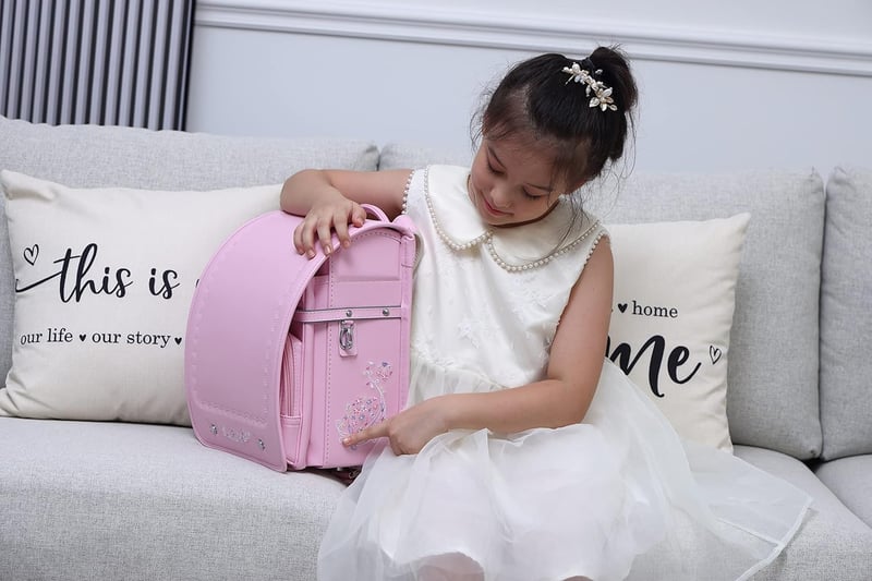 2023年モデル 女の子用 軽量強化レザーランドセル 大容量 A4ファイル対応 自動ロック錠付き
