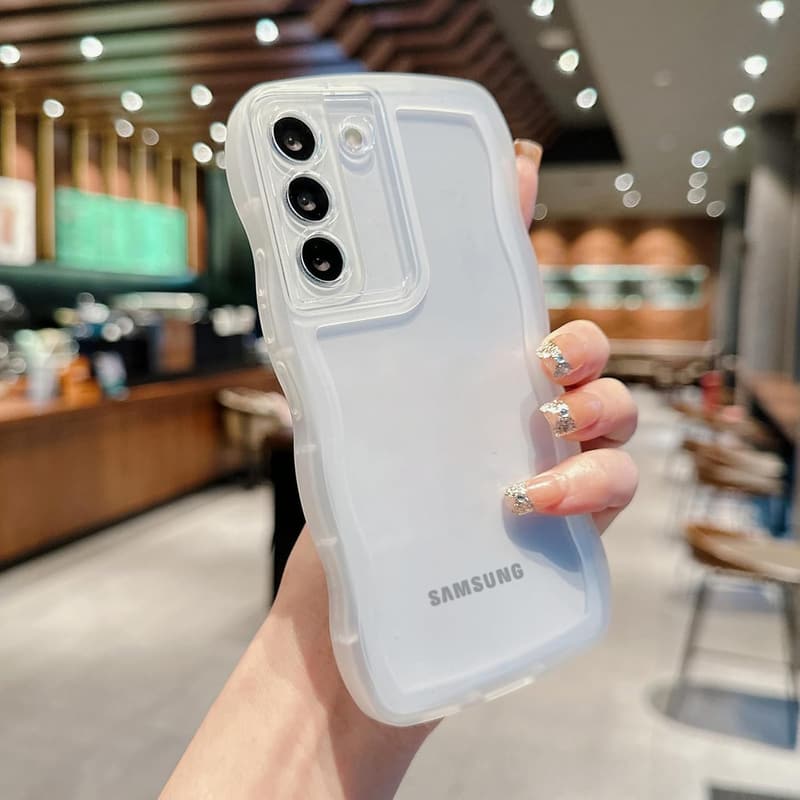 Galaxy S21 用 クリア TPU ケース おしゃれ 軽量 薄型 耐衝撃 ストラップホール付き
