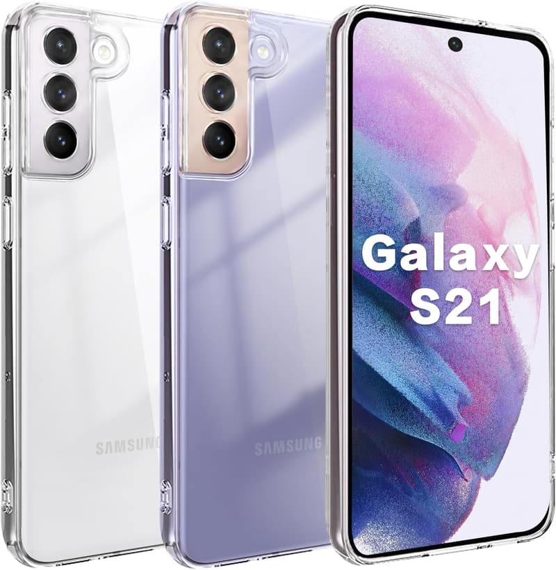 Galaxy S21 用 2層構造クリアケース 衝撃吸収 MIL規格取得 ワイヤレス充電対応