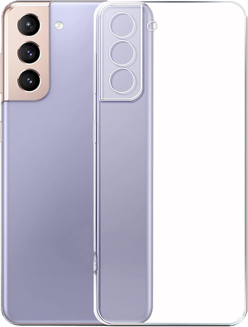 Galaxy S21用クリアソフトカバー （ストラップホール付・TPU・薄型・指紋防止・落下防止）