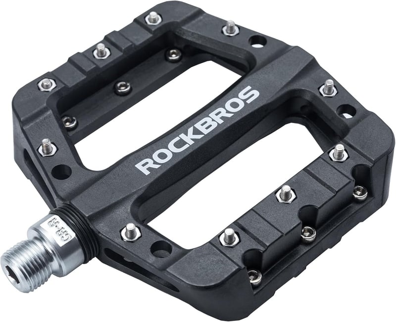 ROCKBROS(ロックブロス) 軽量フラットペダル 滑り止め 大面積 MTB&ロードバイク用 9/16
