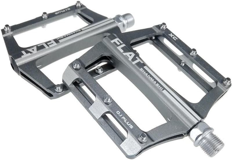アルミ合金製フラットプラットフォーム自転車ペダル 9/16インチスピンドル BMX/MTB/ロードバイク用