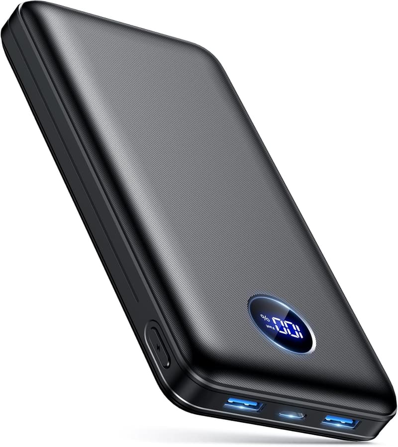 大容量モバイルバッテリー 40000mAh 急速充電 3台同時充電対応 軽量・薄型 (ブラック)