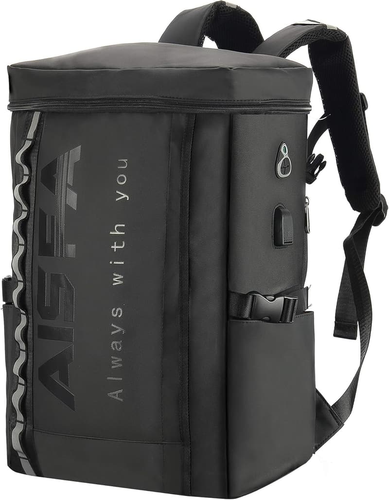 ビジネス用防水リュックサック メンズ 17インチPC対応 USB充電ポート付き 30L