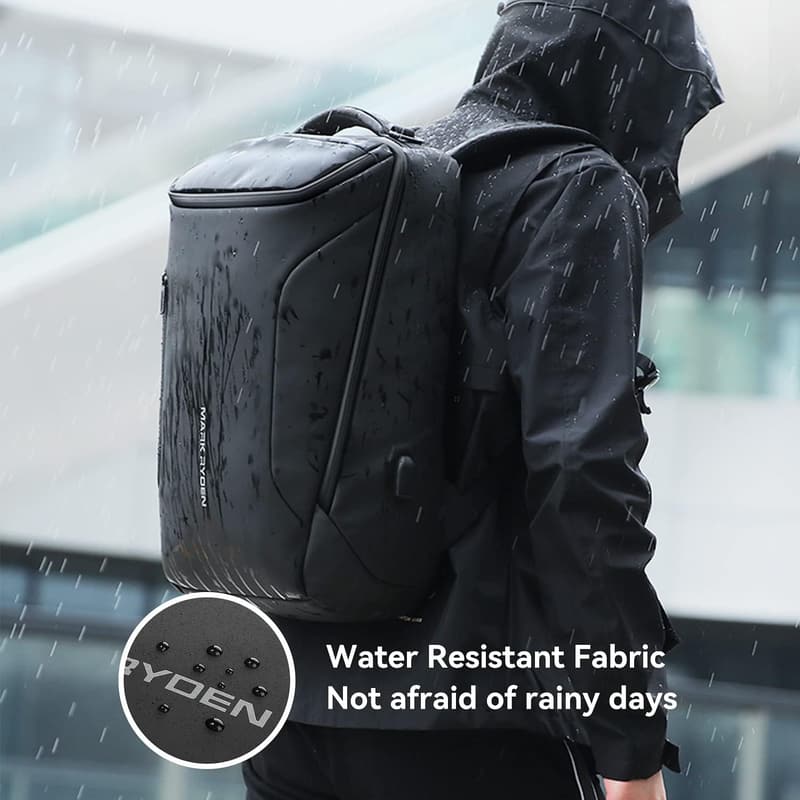 ビジネス用防水バックパック メンズ 30L 大容量 17インチ対応 黒