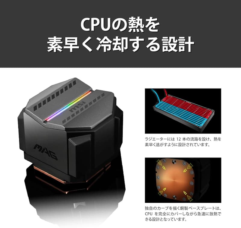 MSI MAG CORELIQUID M360 水冷CPUクーラー